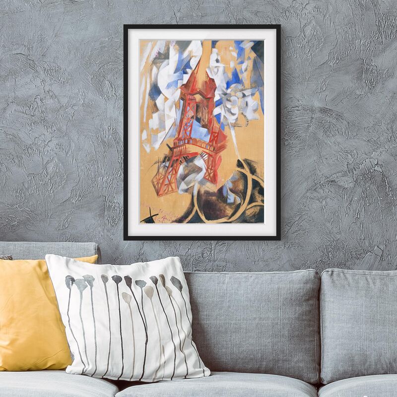 

Póster enmarcado - Robert Delaunay - Eiffel Tower Dimensión LxA: 24cm x 18cm, Marco: Negro