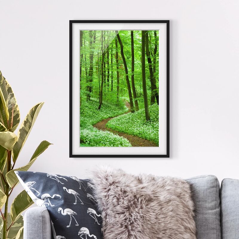 

Póster enmarcado - Romantic Forest Track Dimensión LxA: 40cm x 30cm, Marco: Negro