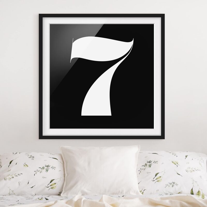 

Póster enmarcado - Roman Numeral 7 Dimensión LxA: 70cm x 70cm, Marco: Negro