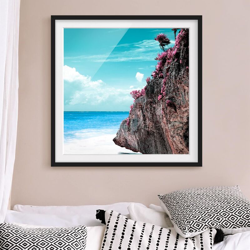 

Póster enmarcado - Rock In Caribbean Dimensión LxA: 30cm x 30cm, Marco: Negro
