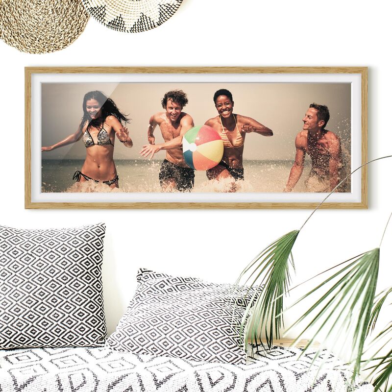 

Póster enmarcado - Rock The Beach Dimensión LxA: 20cm x 50cm, Marco: Roble