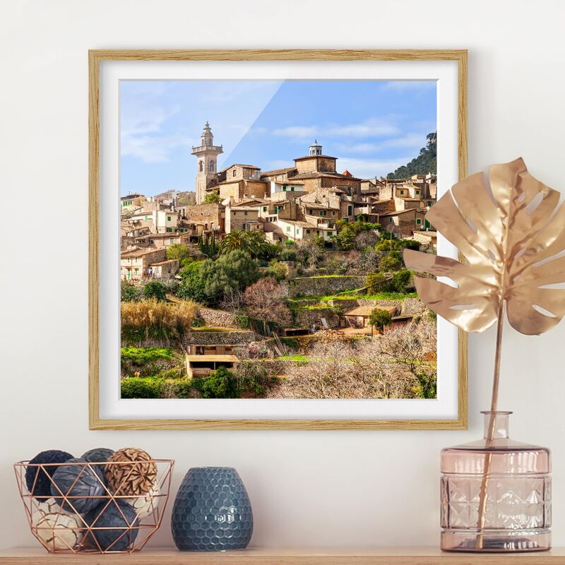 

Póster enmarcado - Rural Valldemossa Dimensión LxA: 70cm x 70cm, Marco: Roble
