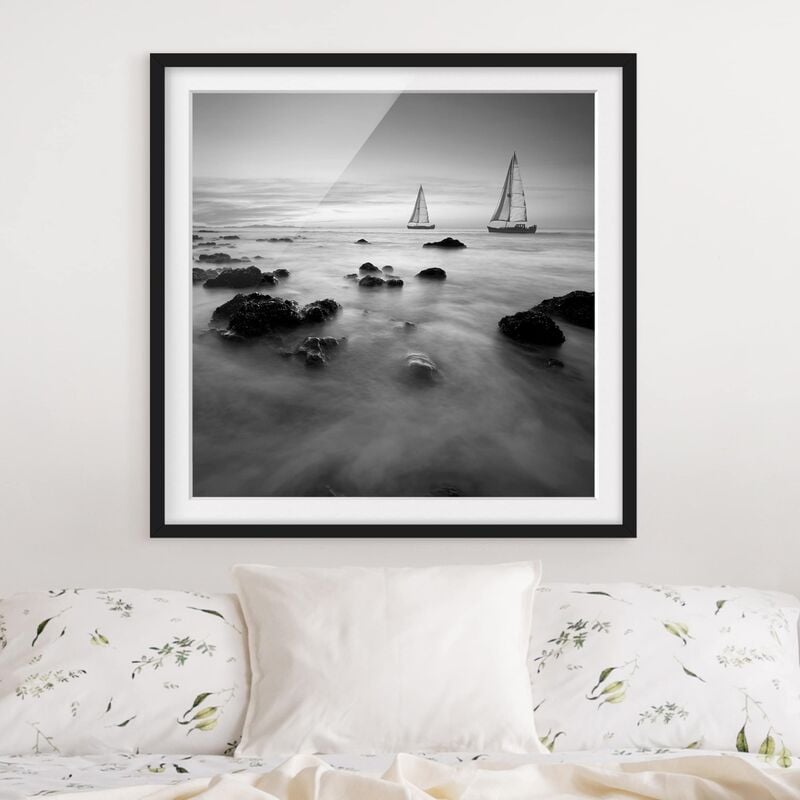 

Póster enmarcado - Sailors At The Ocean II Dimensión LxA: 20cm x 20cm, Marco: Negro