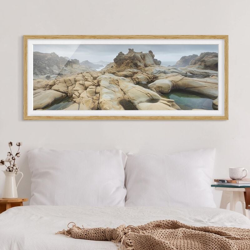 

Póster enmarcado - Salt Point State Park Dimensión LxA: 50cm x 130cm, Marco: Roble