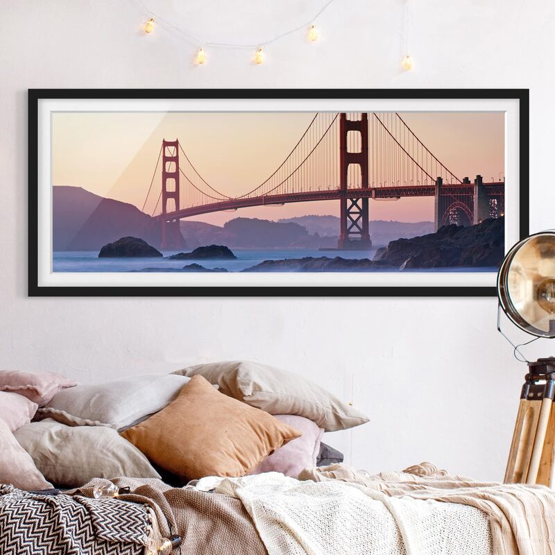

Póster enmarcado - San Francisco Romance Dimensión LxA: 20cm x 50cm, Marco: Negro