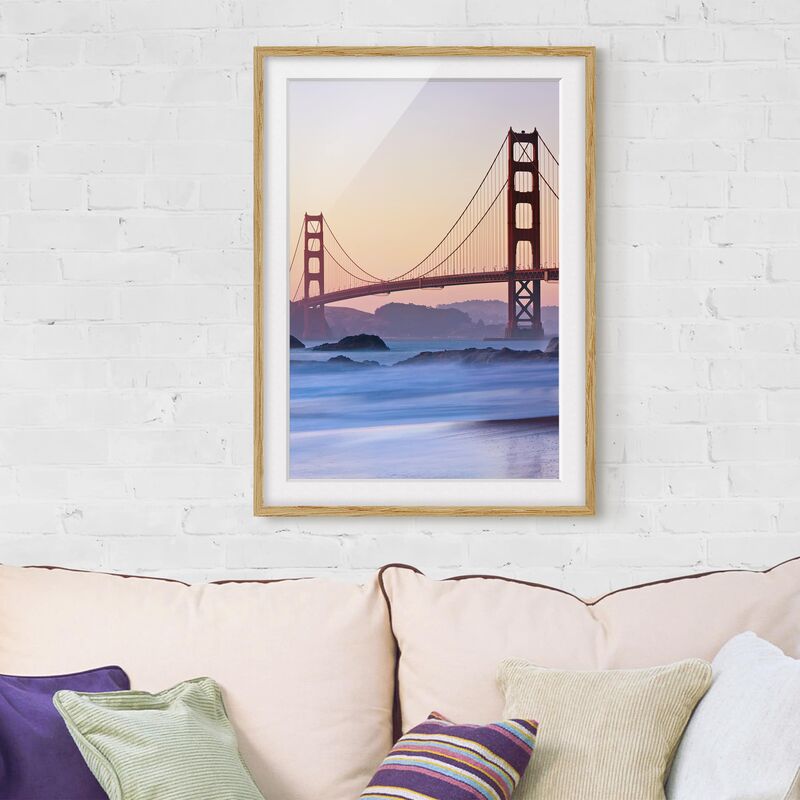 

Póster enmarcado - San Francisco Romance Dimensión LxA: 70cm x 50cm, Marco: Roble