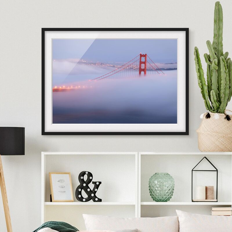 

Póster enmarcado - San Francisco's Golden Gate Bridge Dimensión LxA: 50cm x 70cm, Marco: Negro