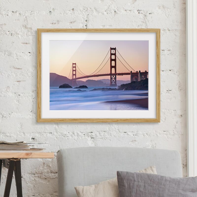 

Póster enmarcado - San Francisco Romance Dimensión LxA: 30cm x 40cm, Marco: Roble
