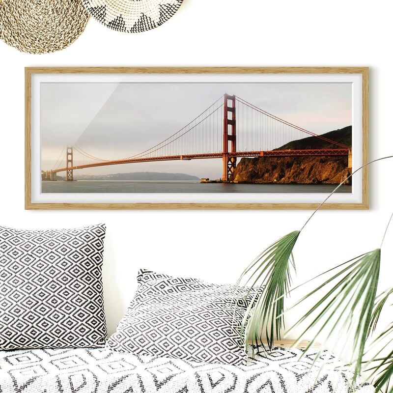 

Póster enmarcado - San Francisco Dimensión LxA: 30cm x 75cm, Marco: Roble