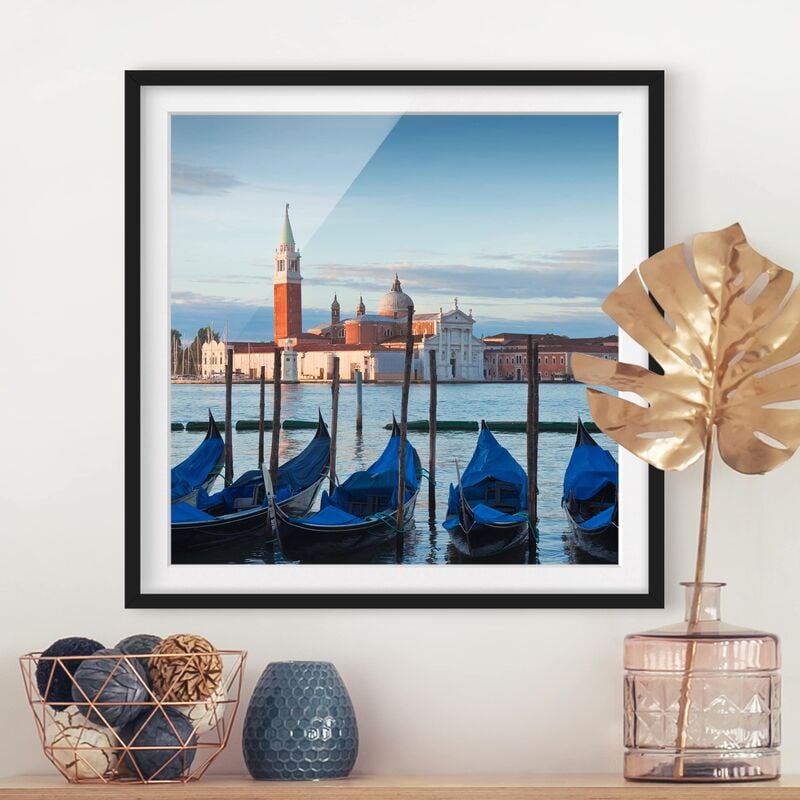 

Póster enmarcado - San Giorgio In Venice Dimensión LxA: 70cm x 70cm, Marco: Negro