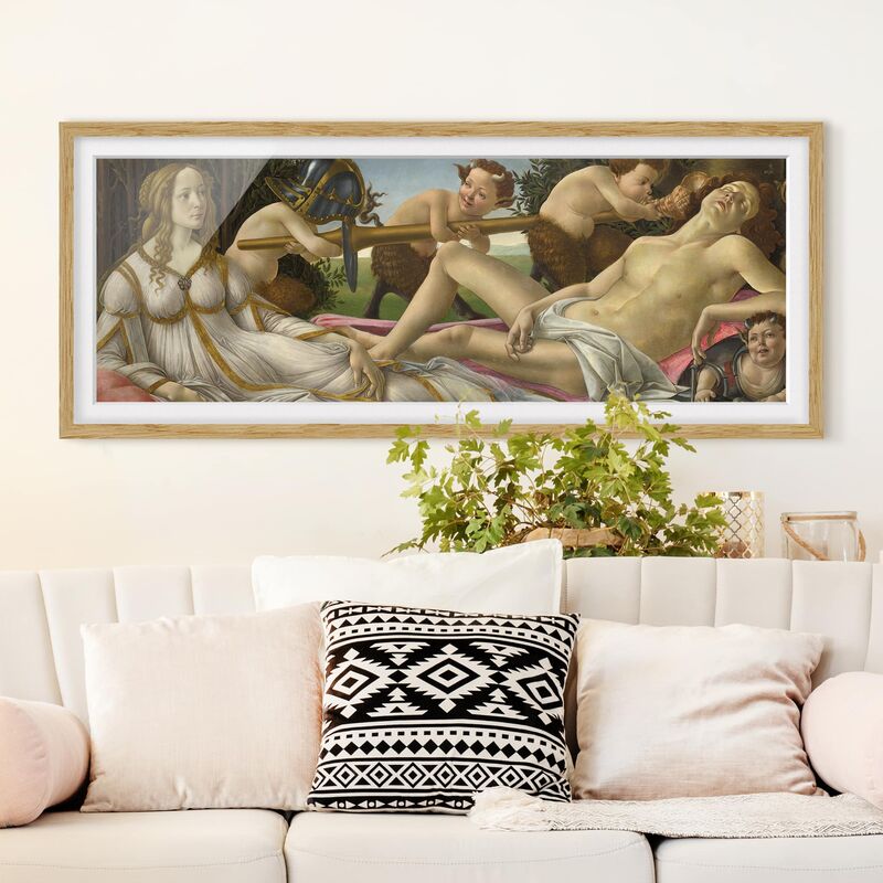 

Póster enmarcado - Sandro Botticelli - Venere E Marte Dimensión LxA: 30cm x 75cm, Marco: Roble