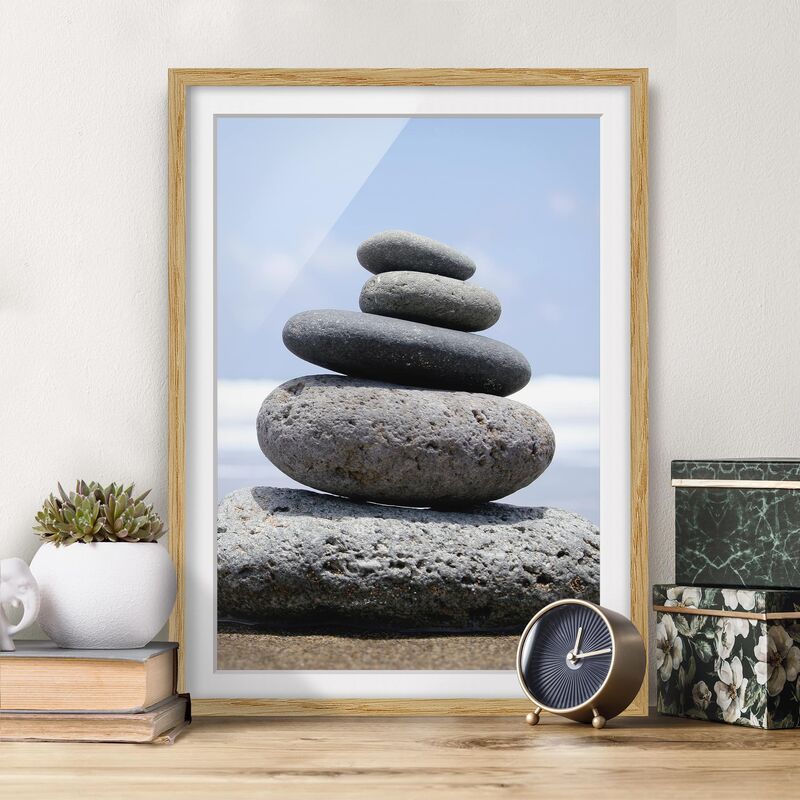

Póster enmarcado - Sand Stones Dimensión LxA: 24cm x 18cm, Marco: Roble