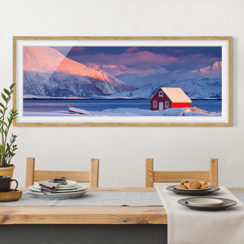 

Póster enmarcado - Santas Casa Dimensión LxA: 20cm x 50cm, Marco: Roble