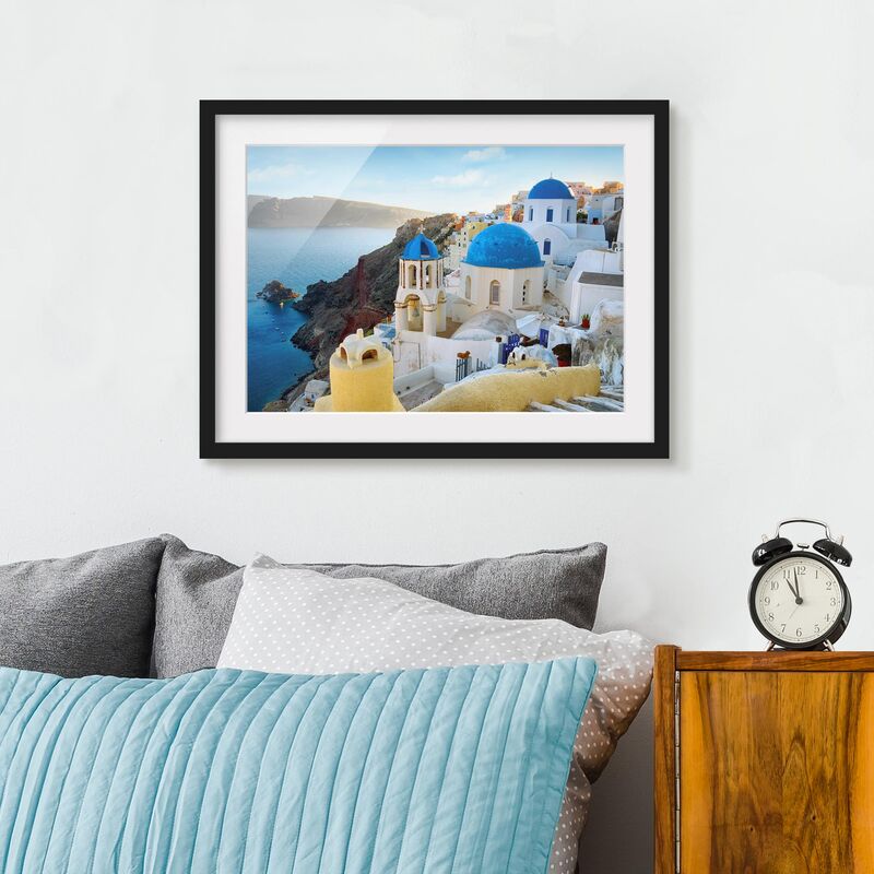 

Póster enmarcado - Santorini Dimensión LxA: 18cm x 24cm, Marco: Negro