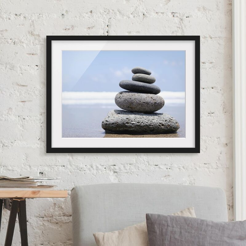 

Póster enmarcado - Sand Stones Dimensión LxA: 70cm x 100cm, Marco: Negro
