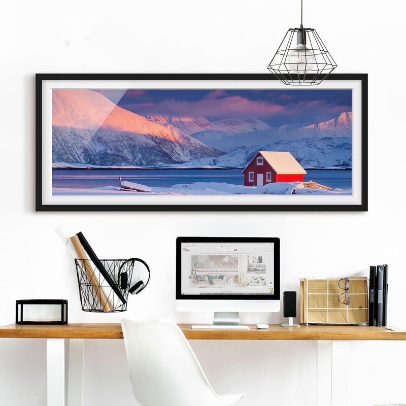 

Póster enmarcado - Santas Casa Dimensión LxA: 40cm x 100cm, Marco: Negro