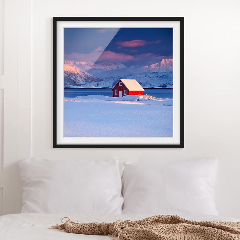 

Póster enmarcado - Santas House Dimensión LxA: 20cm x 20cm, Marco: Negro