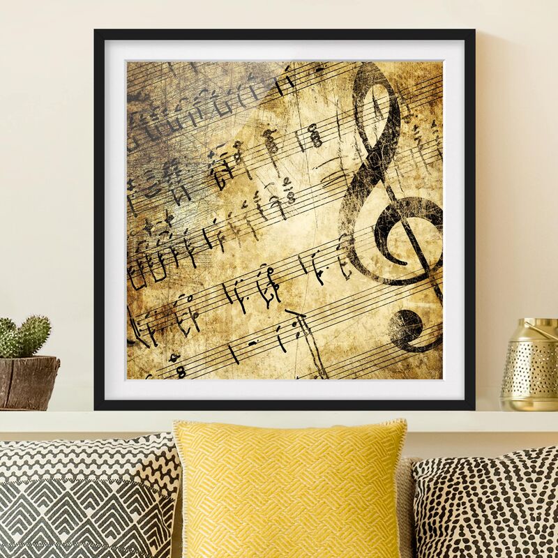 

Póster enmarcado - Score Dimensión LxA: 20cm x 20cm, Marco: Negro