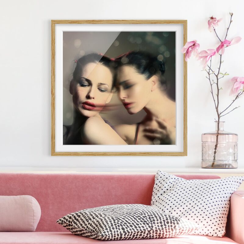 

Póster enmarcado - Seduction Dimensión LxA: 70cm x 70cm, Marco: Roble