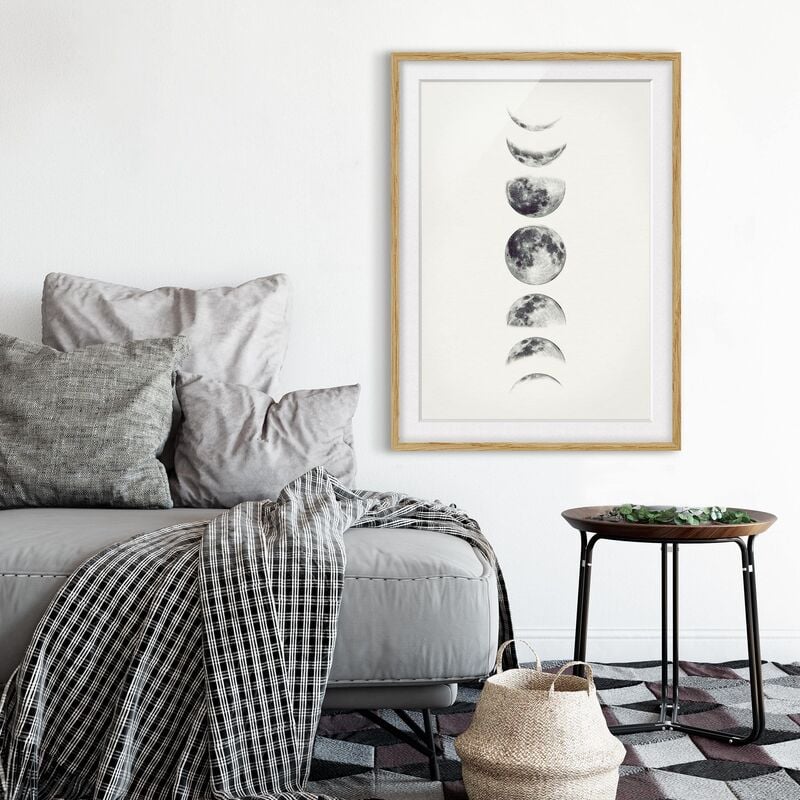 

Póster enmarcado - Seven Moons Dimensión LxA: 55cm x 40cm, Marco: Roble
