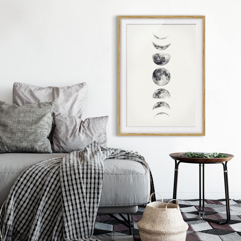 

Póster enmarcado - Seven Moons Dimensión LxA: 100cm x 70cm, Marco: Roble