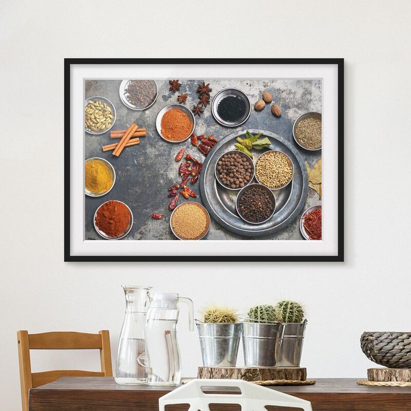 

Póster enmarcado - Shabby Spice Plate Dimensión LxA: 50cm x 70cm, Marco: Negro
