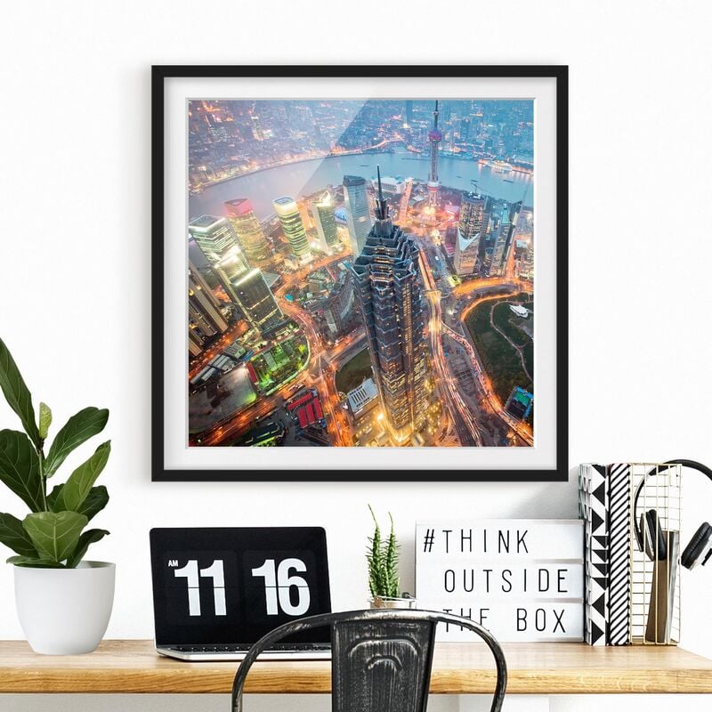 

Póster enmarcado - Shanghai Dimensión LxA: 20cm x 20cm, Marco: Negro