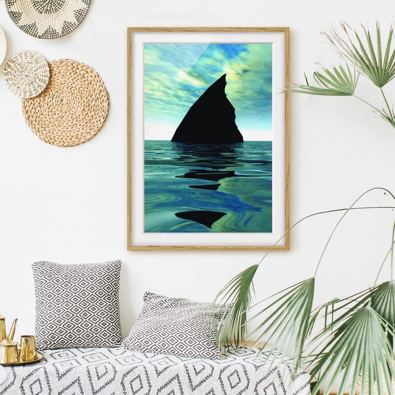 

Póster enmarcado - Shark Attack Dimensión LxA: 24cm x 18cm, Marco: Roble