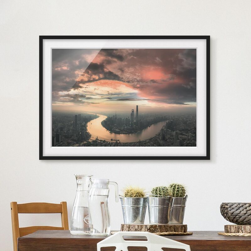 

Póster enmarcado - Shanghai Mattina Dimensión LxA: 40cm x 55cm, Marco: Negro