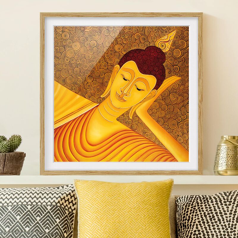 

Póster enmarcado - Shanghai Buddha Dimensión LxA: 30cm x 30cm, Marco: Roble