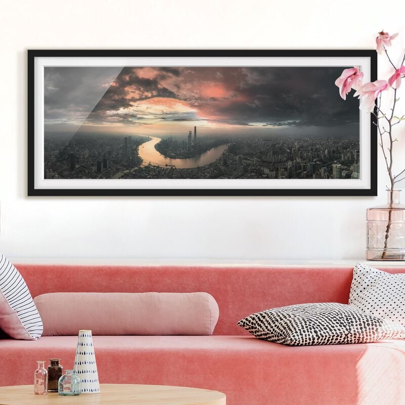 

Póster enmarcado - Shanghai Mattina Dimensión LxA: 20cm x 50cm, Marco: Negro