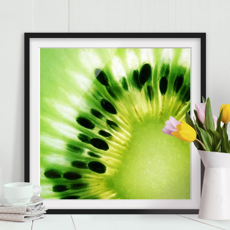 

Póster enmarcado - Shining Kiwi Dimensión LxA: 70cm x 70cm, Marco: Negro