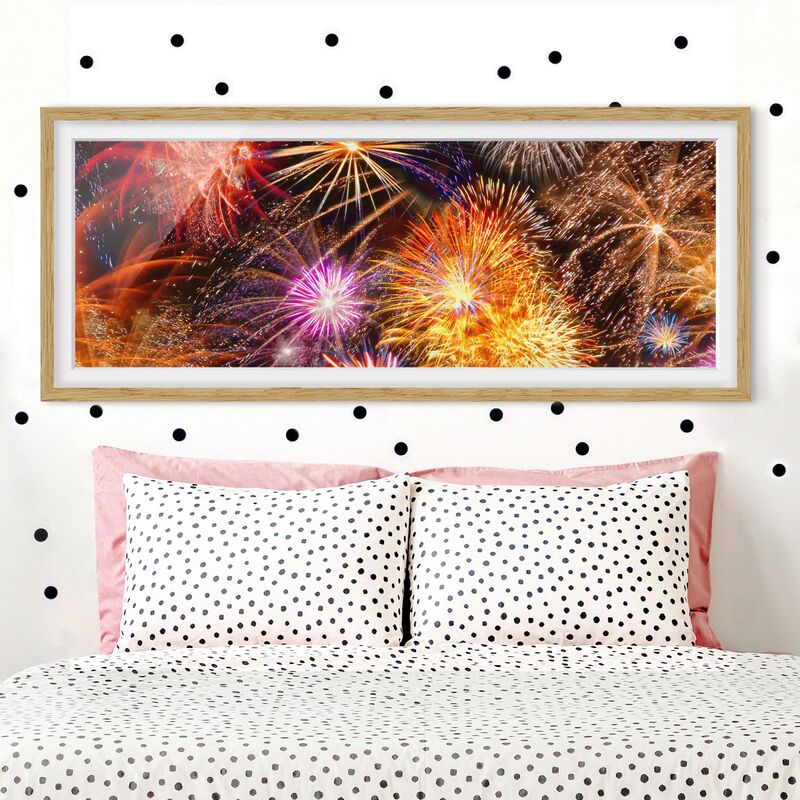 

Póster enmarcado - Silvester Sky Dimensión LxA: 30cm x 75cm, Marco: Roble
