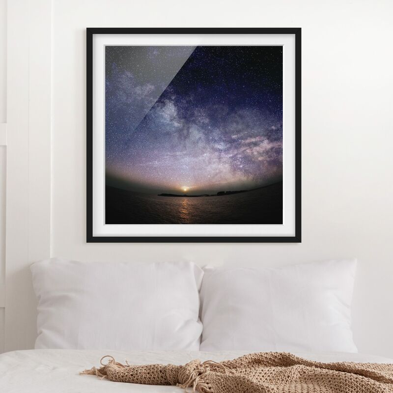 

Póster enmarcado - Sole e le stelle in mare Dimensión LxA: 70cm x 70cm, Marco: Negro