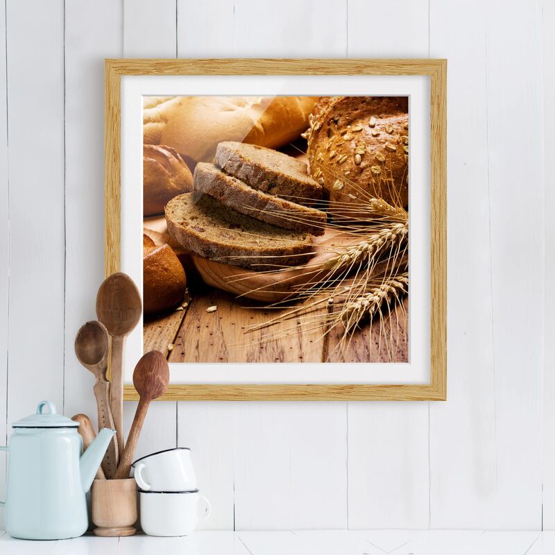 

Póster enmarcado - Snack Dimensión LxA: 30cm x 30cm, Marco: Roble