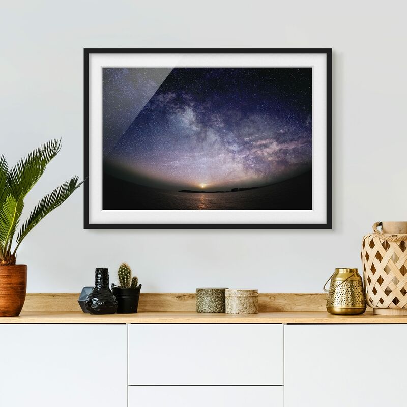 

Póster enmarcado - Sole e le stelle in mare Dimensión LxA: 18cm x 24cm, Marco: Negro