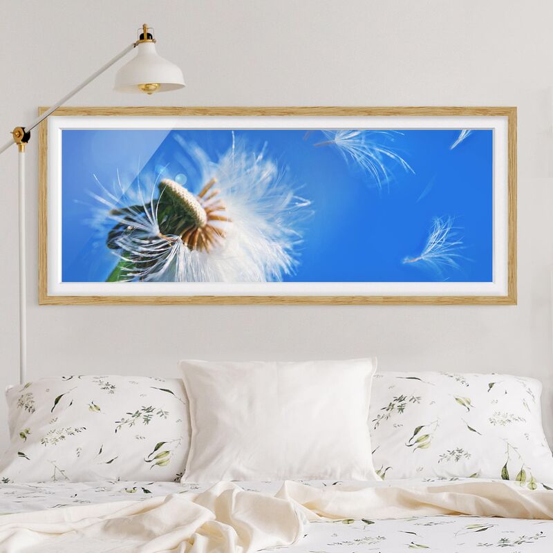 

Póster enmarcado - Soffiato Via Dimensión LxA: 50cm x 130cm, Marco: Roble