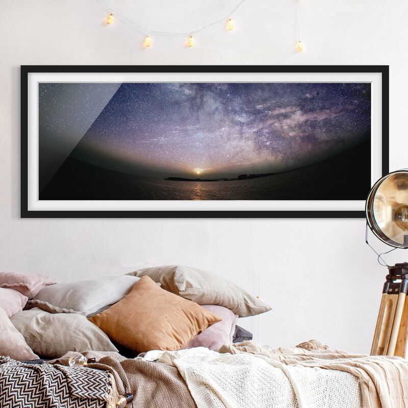 

Póster enmarcado - Sole e le stelle in mare Dimensión LxA: 20cm x 50cm, Marco: Negro