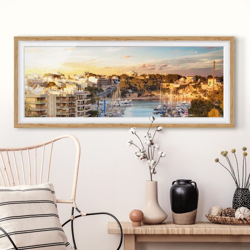 

Póster enmarcado - Soleggiato Porto Cristo Dimensión LxA: 50cm x 130cm, Marco: Roble