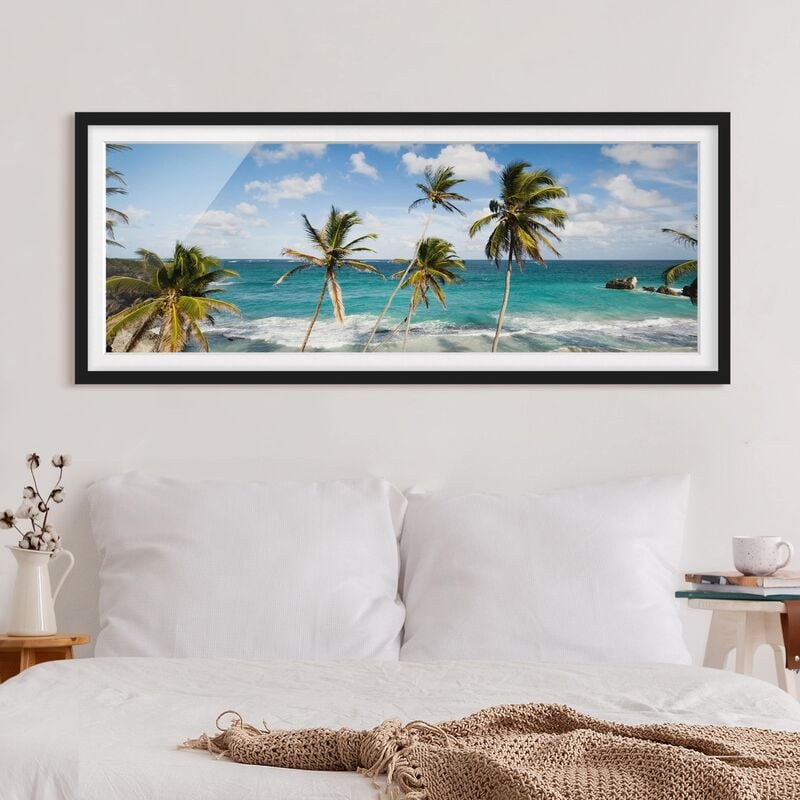 

Póster enmarcado - Spiaggia Di Barbados Dimensión LxA: 30cm x 75cm, Marco: Negro