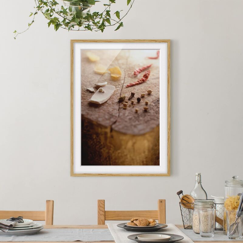 

Póster enmarcado - Spicy Dimensión LxA: 55cm x 40cm, Marco: Roble