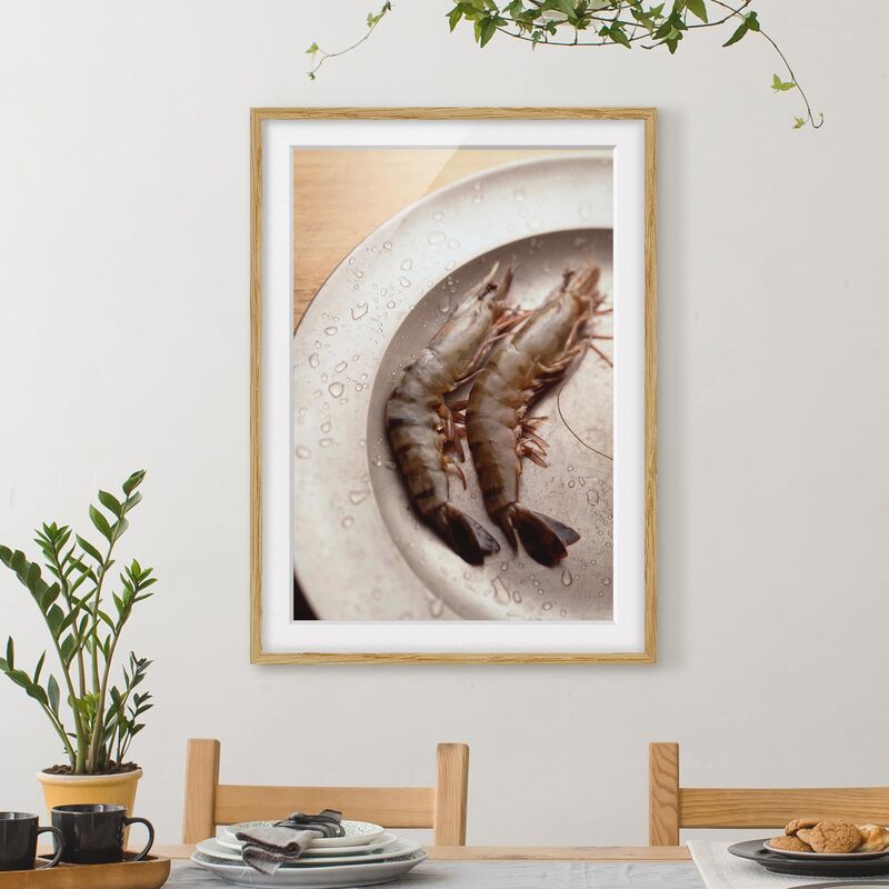 

Póster enmarcado - Splendid Prawns Dimensión LxA: 55cm x 40cm, Marco: Roble