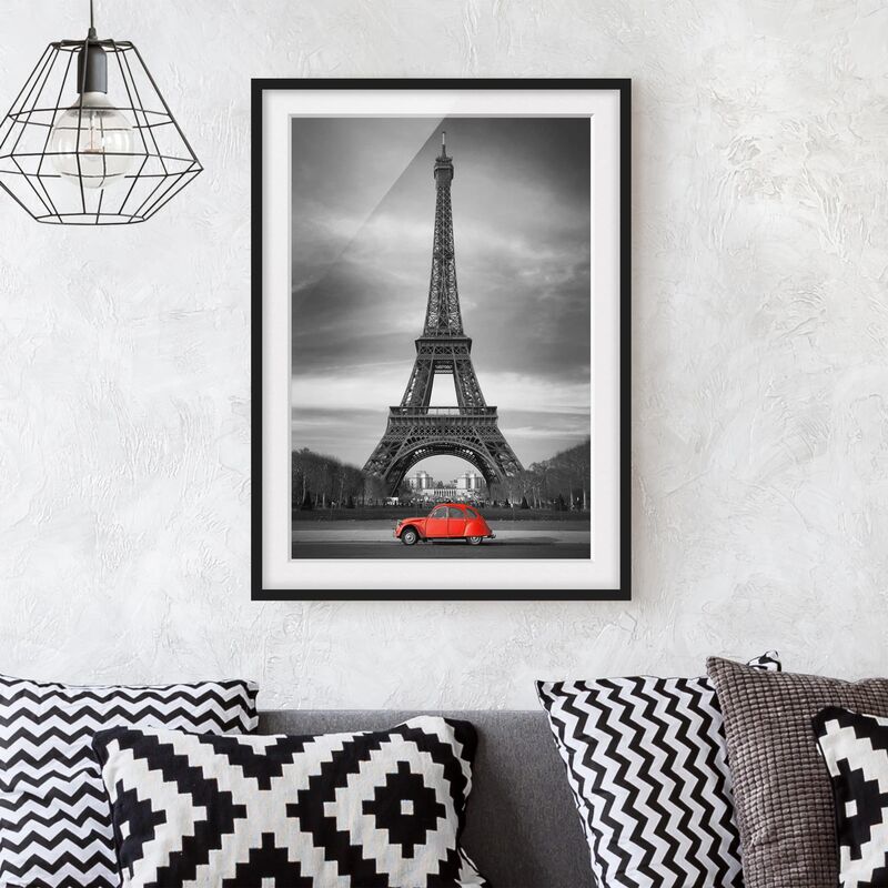 

Póster enmarcado - Spot On Paris Dimensión LxA: 100cm x 70cm, Marco: Negro