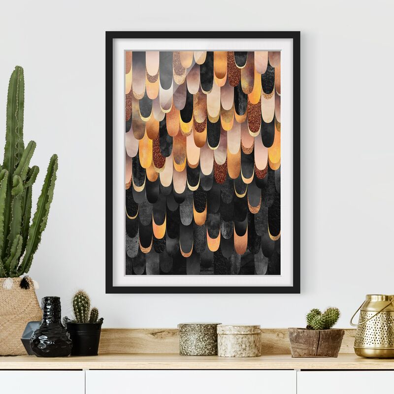 

Póster enmarcado - Springs bronzo nero Dimensión LxA: 55cm x 40cm, Marco: Negro