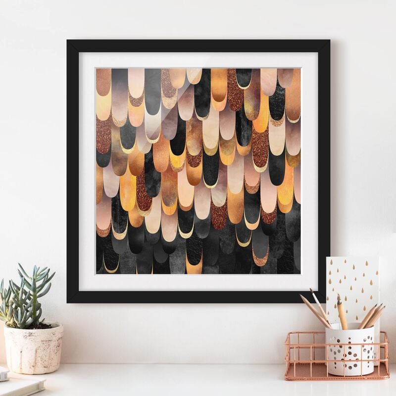 

Póster enmarcado - Springs bronzo nero Dimensión LxA: 30cm x 30cm, Marco: Negro