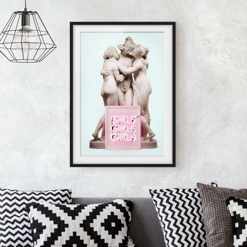 

Póster enmarcado - statua ragazze Dimensión LxA: 40cm x 30cm, Marco: Negro