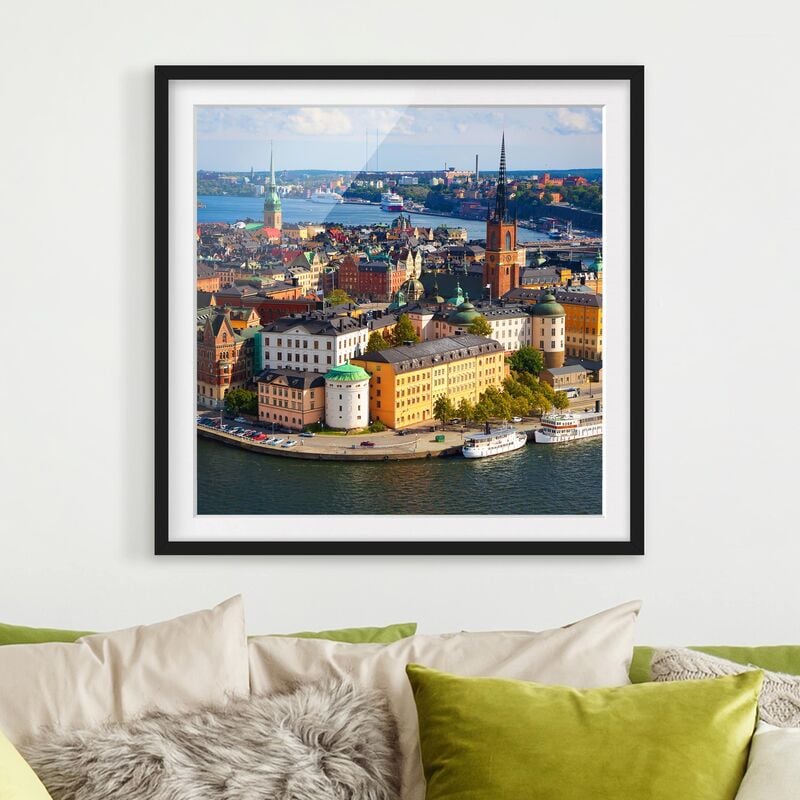 

Póster enmarcado - Stockholm In Sweden Dimensión LxA: 70cm x 70cm, Marco: Negro