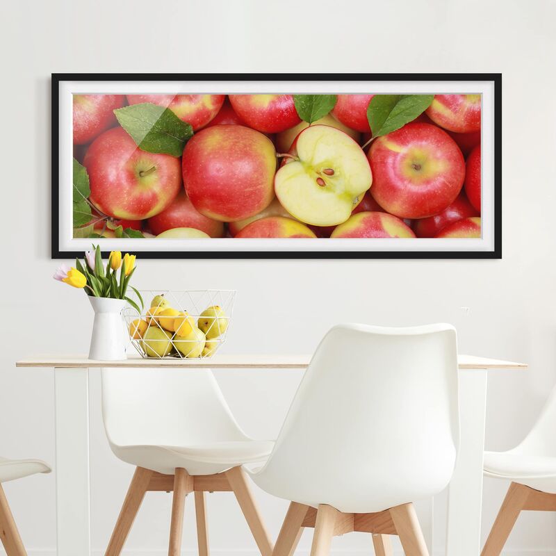 

Póster enmarcado - Succose Mele Dimensión LxA: 30cm x 75cm, Marco: Negro