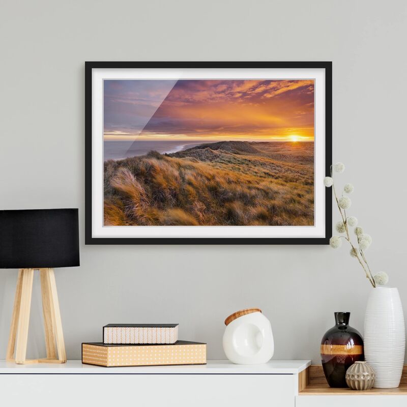 

Póster enmarcado - Sunrise On The Beach On Sylt Dimensión LxA: 70cm x 100cm, Marco: Negro