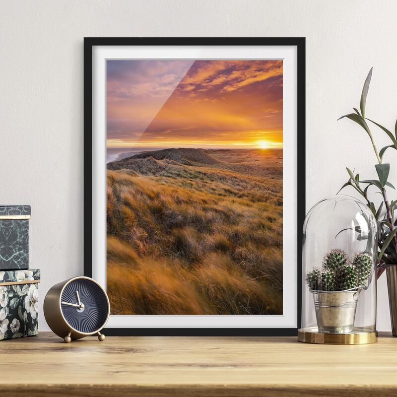 

Póster enmarcado - Sunrise On The Beach On Sylt Dimensión LxA: 70cm x 50cm, Marco: Negro